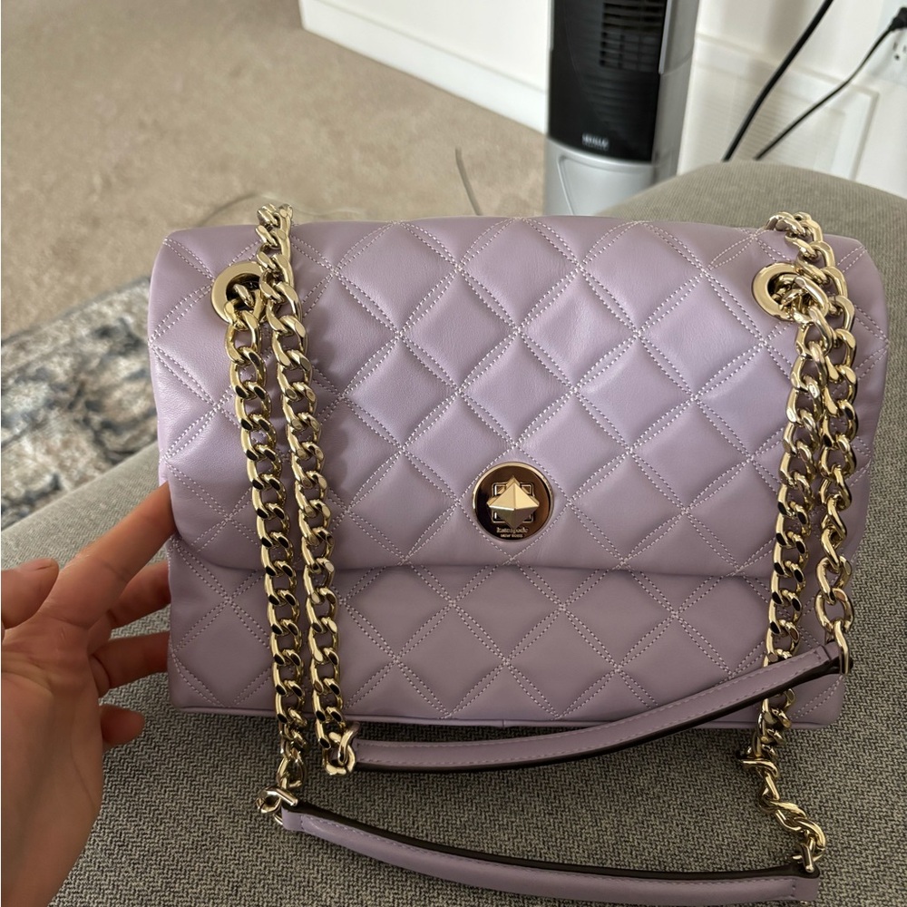 Kate Spade Natalia Quilted Leather Medium Flap Chain Shoulder Bag Crossbody